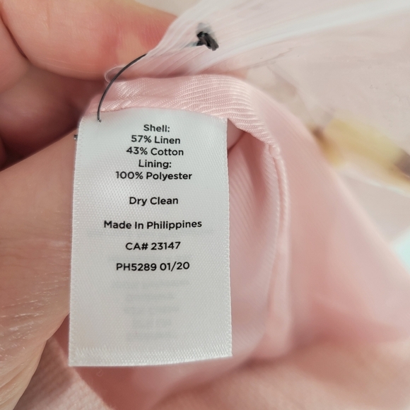 Talbots pink linen blend blazer jacket Size 6 New - Picture 6 of 6